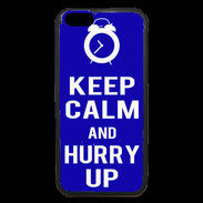 Coque iPhone 6 Premium Keep Calm Hurry up Bleu
