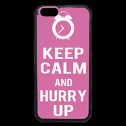 Coque iPhone 6 Premium Keep Calm Hurry up Rose