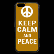Coque iPhone 6 Premium Keep Calm Peace Orange