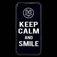 Coque iPhone 6 Premium Keep Calm Smile Noir