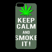 Coque iPhone 6 Premium Keep Calm Smoke it Gris