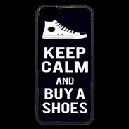 Coque iPhone 6 Premium Keep Calm Buy Shoes Noir