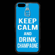Coque iPhone 6 Premium Keep Calm Drink champagne Cyan