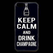 Coque iPhone 6 Premium Keep Calm Drink champagne Noir