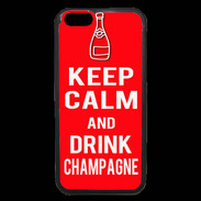 Coque iPhone 6 Premium Keep Calm Drink champagne Rouge