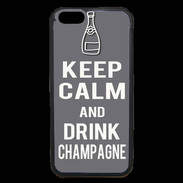 Coque iPhone 6 Premium Keep Calm Drink champagne Gris