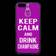 Coque iPhone 6 Premium Keep Calm Drink champagne Violet