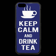 Coque iPhone 6 Premium Keep Calm Drink Tea Bleu