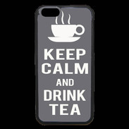 Coque iPhone 6 Premium Keep Calm Drink Tea Gris