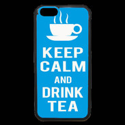 Coque iPhone 6 Premium Keep Calm Drink Tea Cyan