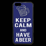 Coque iPhone 6 Premium Keep Calm Have a beer Bleu