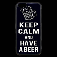 Coque iPhone 6 Premium Keep Calm Have a beer Noir