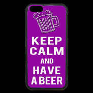 Coque iPhone 6 Premium Keep Calm Have a beer Violet