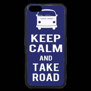 Coque iPhone 6 Premium Keep Calm Take road Bleu