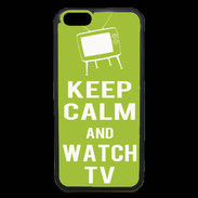 Coque iPhone 6 Premium Keep Calm Watch TV Vert pomme