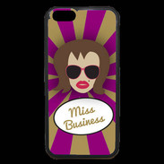 Coque iPhone 6 Premium Miss business Chatain