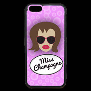 Coque iPhone 6 Premium Miss Champagne Chatain