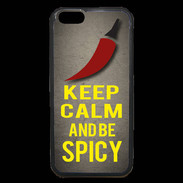 Coque iPhone 6 Premium Keep Calm and Be Spicy Gris