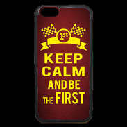 Coque iPhone 6 Premium Keep Calm and Be the First Rouge