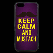 Coque iPhone 6 Premium Keep Calm and Mustach Violet