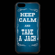 Coque iPhone 6 Premium Keep Calm and Take Jack Bleu