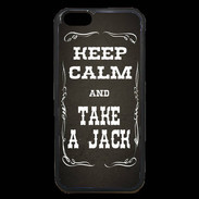 Coque iPhone 6 Premium Keep Calm and Take Jack Gris