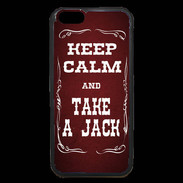 Coque iPhone 6 Premium Keep Calm and Take Jack Rouge