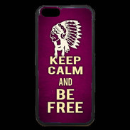 Coque iPhone 6 Premium Keep Calm and Be Free Rose