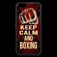 Coque iPhone 6 Premium Keep Calm and Boxing Rouge