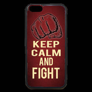 Coque iPhone 6 Premium Keep Calm and Fight Rouge