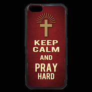 Coque iPhone 6 Premium Keep Calm and Pray Christian Rouge