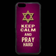 Coque iPhone 6 Premium Keep Calm and Pray jewish Rose