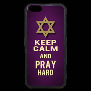 Coque iPhone 6 Premium Keep Calm and Pray jewish Violet