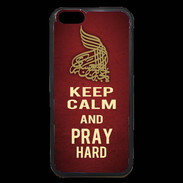 Coque iPhone 6 Premium Keep Calm and Pray Muslim Rouge