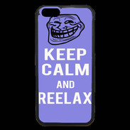 Coque iPhone 6 Premium Keep Calm and Be Reelax Bleu