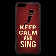 Coque iPhone 6 Premium Keep Calm and Sing Rouge
