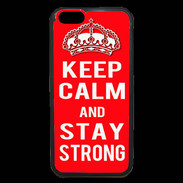 Coque iPhone 6 Premium Keep Calm and Stay strong Rouge