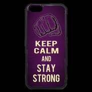 Coque iPhone 6 Premium Keep Calm and Stay strong Violet
