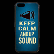 Coque iPhone 6 Premium Keep Calm and Up Sound Bleu