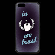 Coque iPhone 6 Premium In anonymous We trust bleu ZG