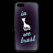 Coque iPhone 6 Premium In Girafe We trust Bleu ZG