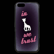 Coque iPhone 6 Premium In Girafe We trust Rouge ZG
