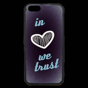Coque iPhone 6 Premium In Love We trust Bleu ZG