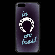 Coque iPhone 6 Premium In Luck We trust Bleu ZG