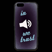 Coque iPhone 6 Premium In Music We trust Bleu ZG