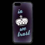 Coque iPhone 6 Premium In Queen We trust Bleu ZG