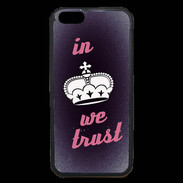 Coque iPhone 6 Premium In Queen We trust Rouge ZG