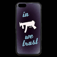 Coque iPhone 6 Premium In Uzi We trust Bleu ZG