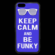 Coque iPhone 6 Premium Keep Calm Funky Bleu
