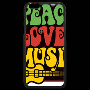 Coque iPhone 6 Plus Premium Peace Love Music